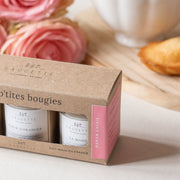 coffret 3 mini bougies artisanales parfumées maman SAUGETTE - La Boite à Bonheur 