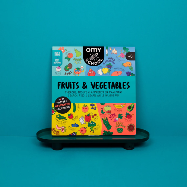 poster educatif avec gommettes cherche et trouve omy fruits et legumes la boite à bonheur