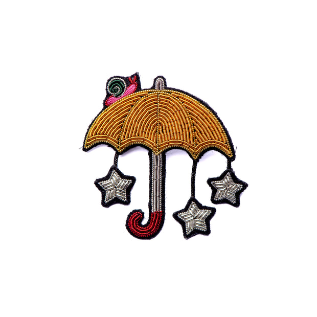 Broche Brodée "Parapluie" - La Boite à Bonheur 