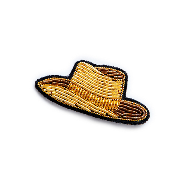 Broche Brodée "Chapeau de CowBoy" - La Boite à Bonheur 