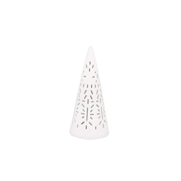 Lot De 5 Sapins De Noël Lumineux En Verre Argenté - Déco LED Intérieur/Extérieur | Hauteurs 9 à 36 Cm | Ambiance Fête - 4