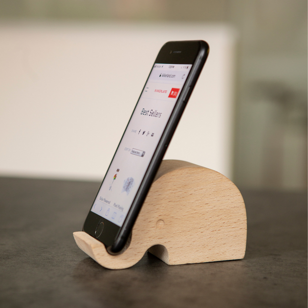 Support Téléphone Portable En Bois Personnalisé Avec Autocollant Communion Garcon 119531