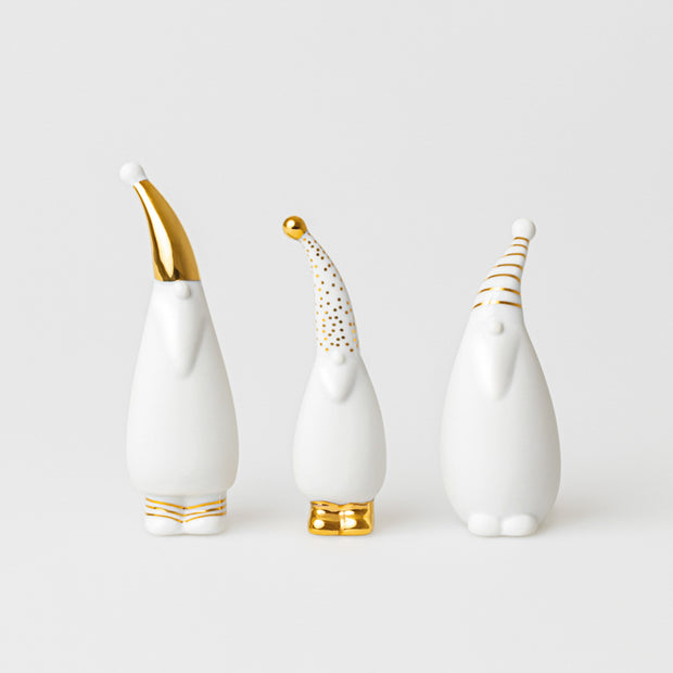 Set de 3 Figurines Porcelaine Santa - Rader - décoration noël moderne chic