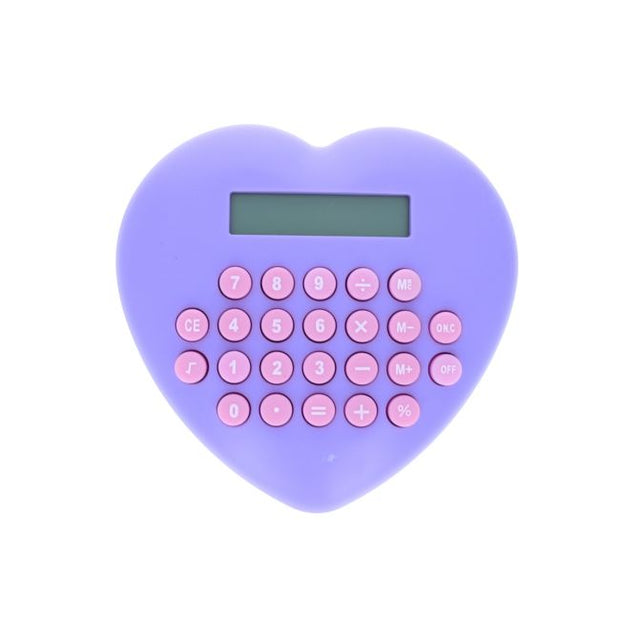 Calculatrice coeur violet - la Boite à bonheur
