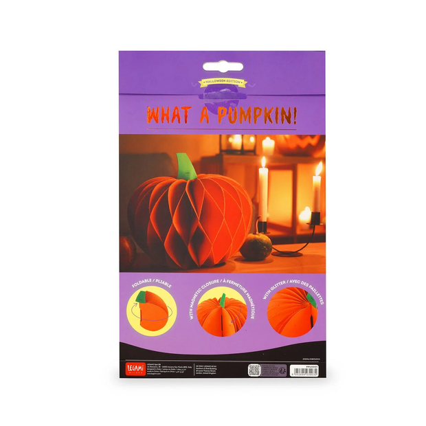 citrouille pliable d'halloween - legami - la Boite à bonheur