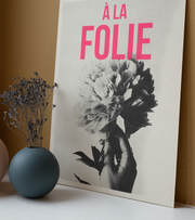 Affiche Sérigraphiée À La Folie - Carte Kencre - La Boite à Bonheur