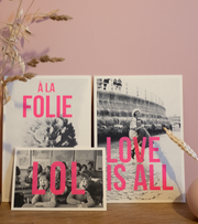 affiche sérigraphiée love is all CARTE KENCRE - La Boite à Bonheur