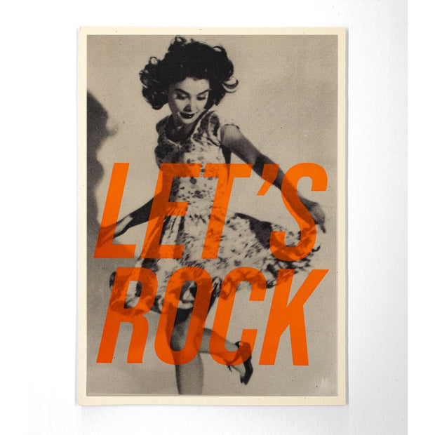 Affiche Sérigraphiée Let's Rock - Carte Kencre