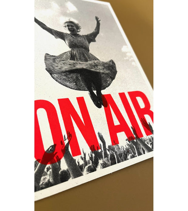 affiche sérigraphiée on air - CARTE KENCRE - La Boite à Bonheur BAYEUX