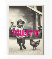 Affiche Sérigraphiée Poulette - Carte Kencre - 3 Formats
