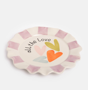assiette en céramique originale coeur message all the love - Caroline Gardner