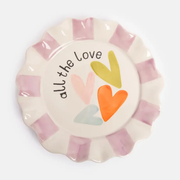 assiette en céramique originale coeur message all the love - Caroline Gardner