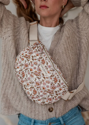sac banane motif fleuri block print - BINDI ATELIER - La Boite à Bonheur BAYEUX