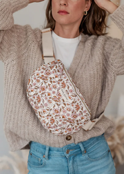 sac banane motif fleuri block print - BINDI ATELIER - La Boite à Bonheur BAYEUX