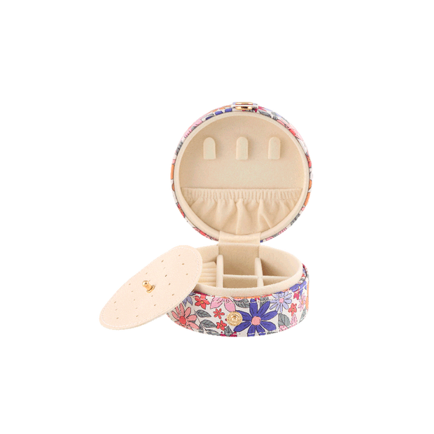 boite à bijoux ronde motif fleuri amour toujours - DLP