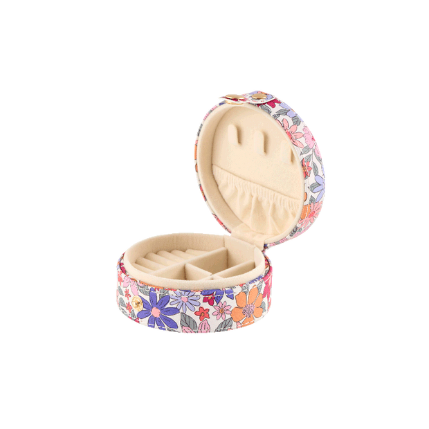 boite à bijoux ronde motif fleuri amour toujours - DLP
