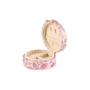 boite à bijoux ronde rose fleurie secret bonne mine - DLP