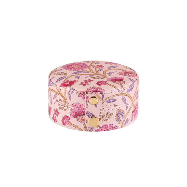 boite à bijoux ronde rose fleurie secret bonne mine - DLP