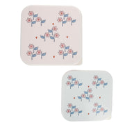 lot de 2 boîtes à goûter motif fleuri cueillette - Pause Goûter Le Petit Souk