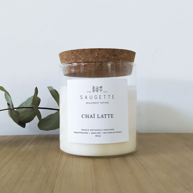 Bougie Chaï Latte Saugette - la Boite à Bonheur