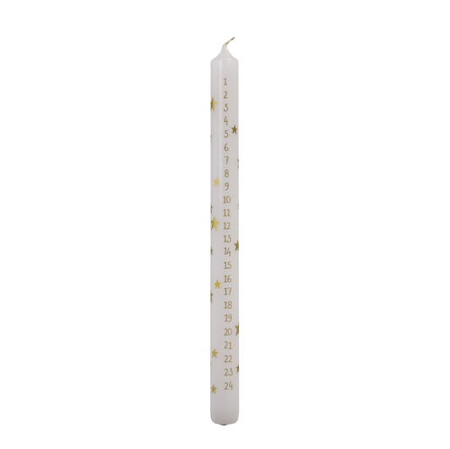 bougie de l'avent chandelier motif étoiles dorées - déco noël