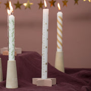 bougie de l'avent chandelier motif étoiles dorées - déco noël