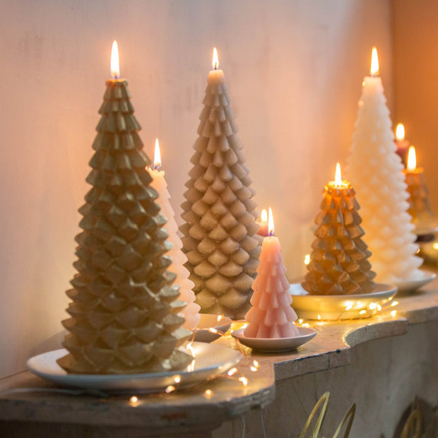 Bougie parfumée de Noël mèche en bois - Sapin Balsam Teak Candle-lite