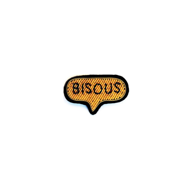 broche brodée macon lesquoy bisous or - La Boite à Bonheur