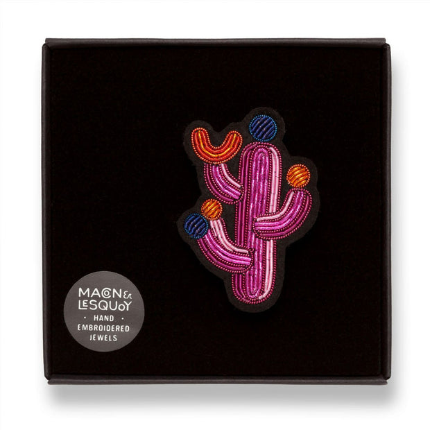 Broche Brodée Cactus Funky - Macon Lesquoy - La Boite à Bonheur