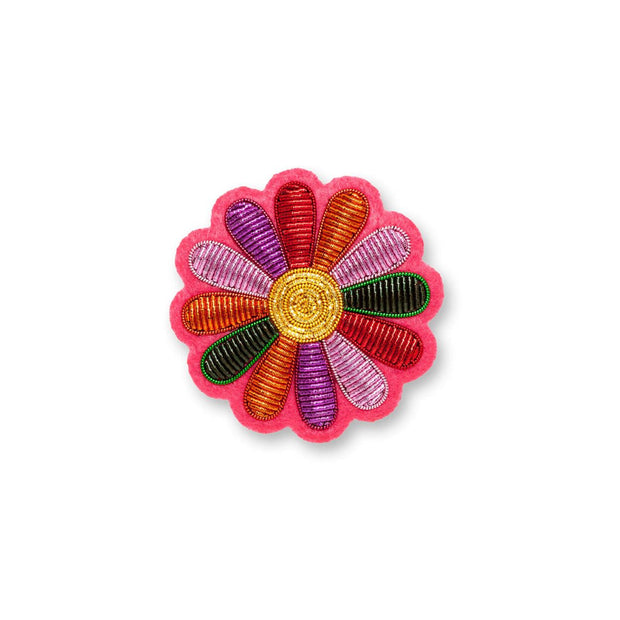 Broche Brodée Funky Daisy - Macon Lesquoy - La Boite à Bonheur