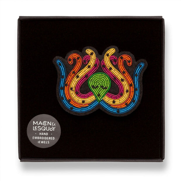 Broche Brodée Octopus Funky - Macon Lesquoy - La Boite à Bonheur