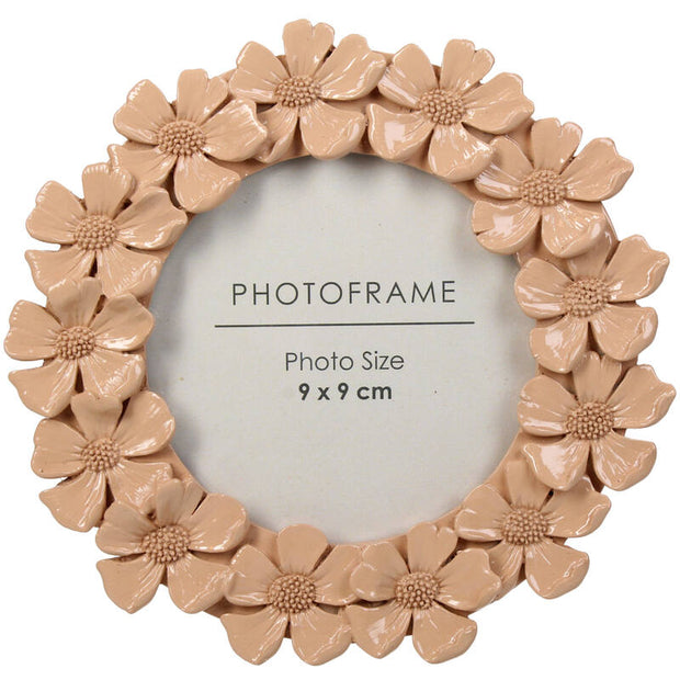 Cadre Photo Rond Fleurs de Kersten - style bohème romantique