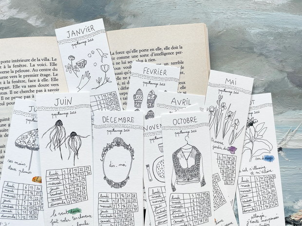 calendrier marque-pages 2026 - PAPILLONNAGE - papeterie sensible