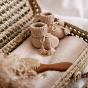 Chaussons Bébé en Maille Gentil Coquelicot - La Boite à Bonheur