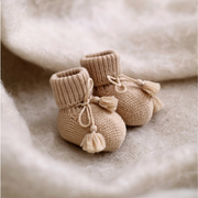 Chaussons Bébé en Maille Gentil Coquelicot - La Boite à Bonheur