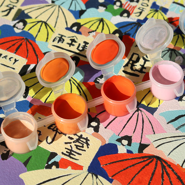 coffret peinture au numéro umbrella revolution la petite épicerie la boite à bonheur