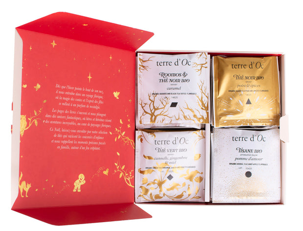 Coffret 32 Sachets Thés Tisanes Bio - Contes d'Hiver - Terre d'Oc