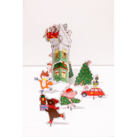 Décor de Noël 3D à Colorier – La Maison de Noël - Cartes d'Art