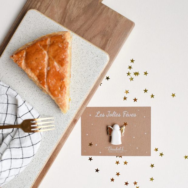 Fève Ange Doré Baubels – Fève Porcelaine Blanche pour Galette des Rois
