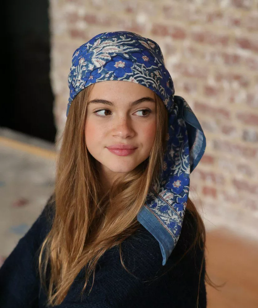 Foulard Bleu Pailleté - Jersey - Neuf Sans étiquette - Accessoire Femme