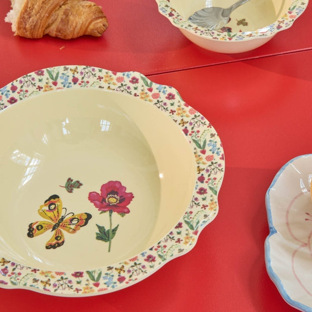 Grand Bol Vintage en Mélamine Motif Fleuri & Papillon - Nathalie Lété x RICE