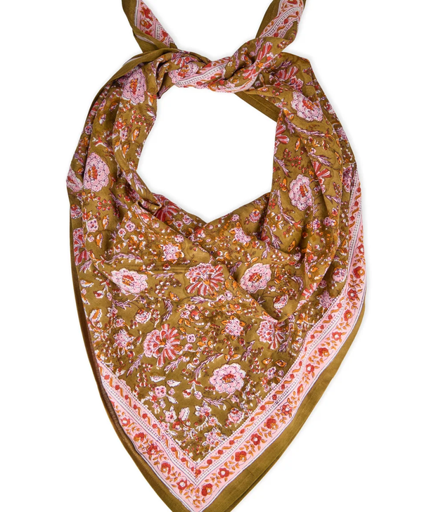 Grand foulard indien Kiala Biscuit