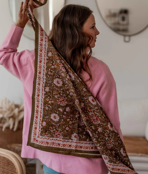 Grand foulard indien Kiala Biscuit