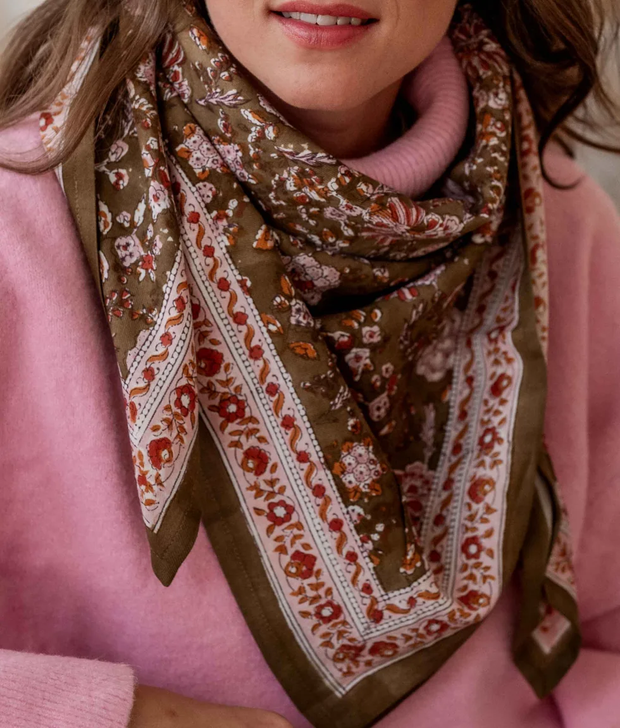 Grand foulard indien Kiala Biscuit