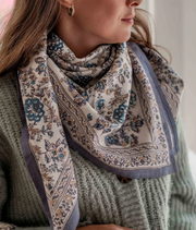 Grand foulard indien Kiala Céleste