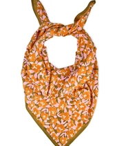Grand foulard indien Posy Cannelle