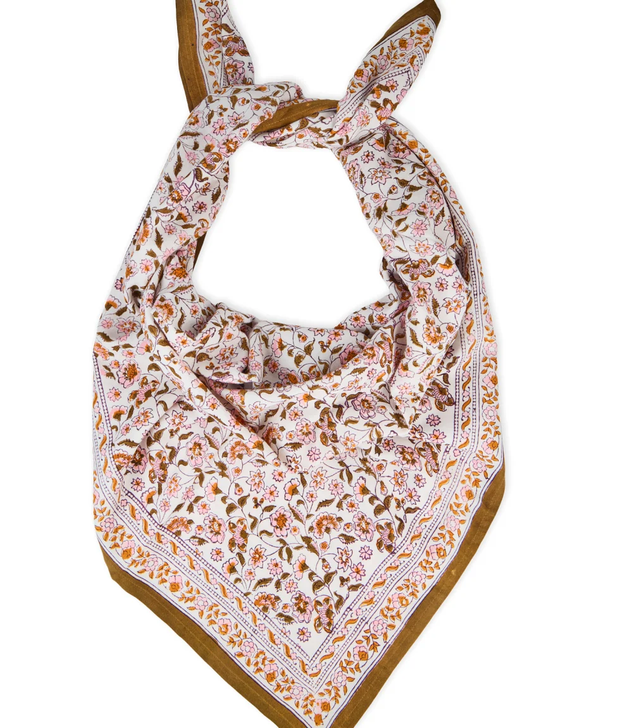 Grand foulard indien Edel Ambre