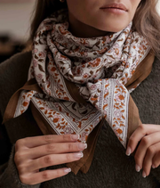 Grand foulard indien Edel Ambre