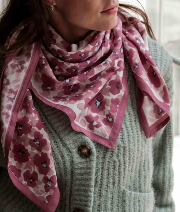 Grand foulard indien Posy Dahlia