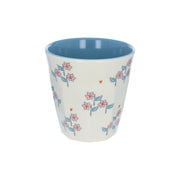 gobelet en mélamine motif fleuri intérieur bleu cueillette - Pause Goûter - Le Petit Souk